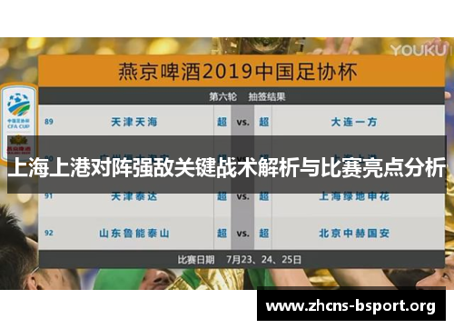 上海上港对阵强敌关键战术解析与比赛亮点分析