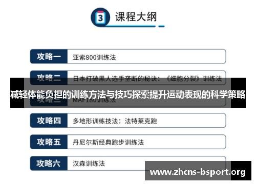 减轻体能负担的训练方法与技巧探索提升运动表现的科学策略